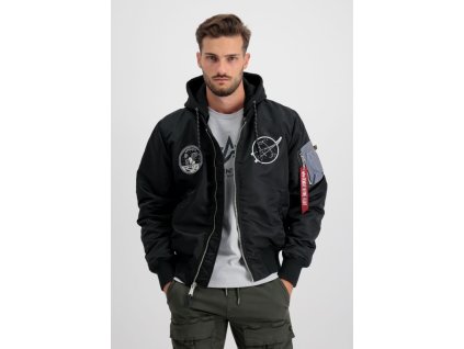 ALPHA INDUSTRIES Bunda MA-1 VF Hood Dark Side - black reflective (108108/285)