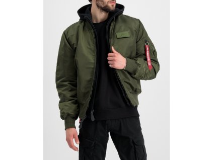 ALPHA INDUSTRIES Bunda MA-1 D-Tec - darkgreen / black (183110/481)