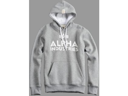 ALPHA INDUSTRIES Mikina Foam Print Hoody - šedá (143302/17)