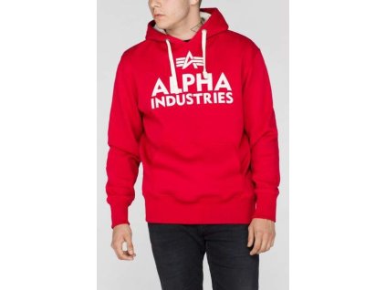ALPHA INDUSTRIES Mikina Foam Print Hoody - speed red (143302/328)