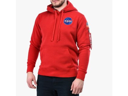 ALPHA INDUSTRIES Mikina Space Shuttle Hoody - speed red (178317/328)