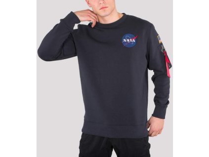 ALPHA INDUSTRIES Mikina Space Shuttle Sweater - modrá (178307/07)