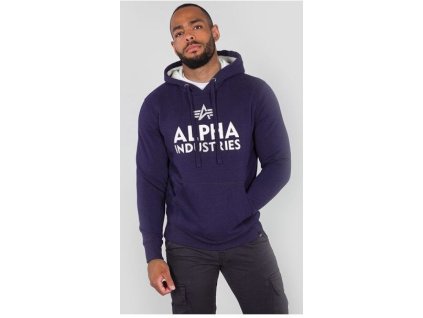 ALPHA INDUSTRIES Mikina Foam Print Hoody - nightshade (143302/452)