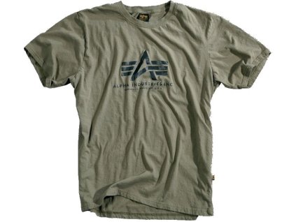 ALPHA INDUSTRIES Tričko BASIC - olivové (100501/11)