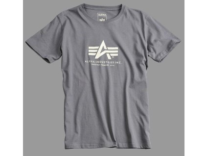 ALPHA INDUSTRIES Tričko BASIC - šedo/čierno (100501/136)