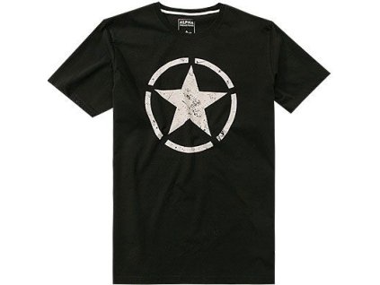 ALPHA INDUSTRIES Tričko STAR T - čierne (121513/03)