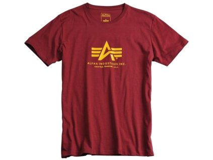 ALPHA INDUSTRIES Tričko BASIC - burgundy (100501/184)