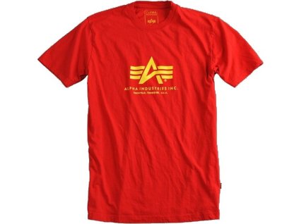 ALPHA INDUSTRIES Tričko BASIC - speed red (100501/328)