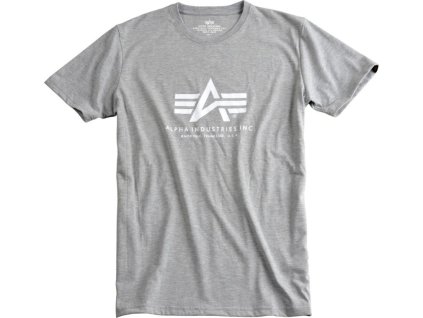 ALPHA INDUSTRIES Tričko BASIC - šedo/biele (100501/230)