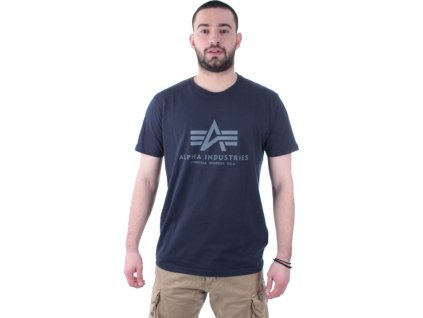 ALPHA INDUSTRIES Tričko BASIC - modré (100501/07)