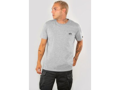 ALPHA INDUSTRIES Tričko BASIC T Small Logo - šedé (188505/17)