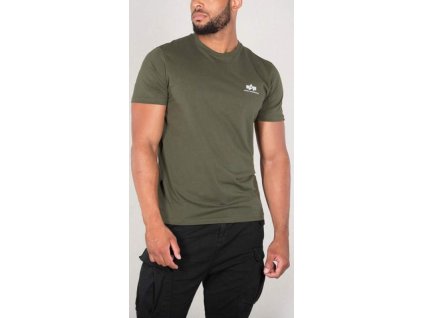 ALPHA INDUSTRIES Tričko BASIC T Small Logo - dark olive (188505/142)