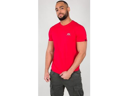 ALPHA INDUSTRIES Tričko BASIC T Small Logo - speed red (188505/328)