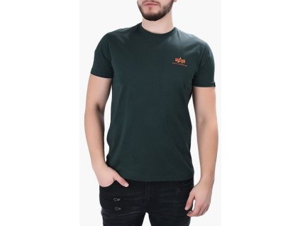 ALPHA INDUSTRIES Tričko BASIC T Small Logo - dark petrol (188505/353)