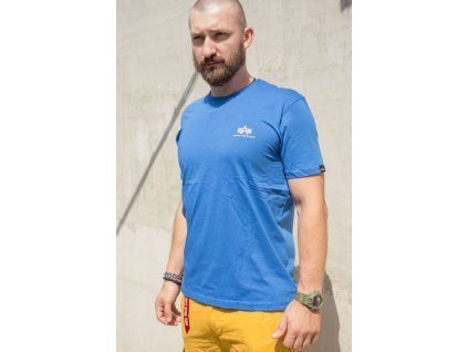 ALPHA INDUSTRIES Tričko BASIC T Small Logo - pacific blue (188505/351)