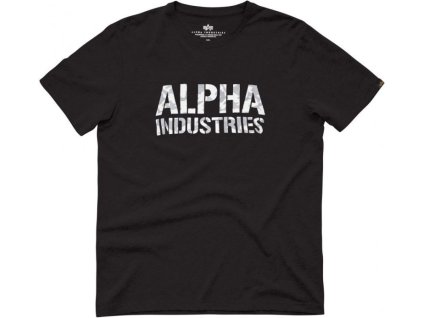 ALPHA INDUSTRIES Tričko Camo Print - čierne/biele (156513/95)