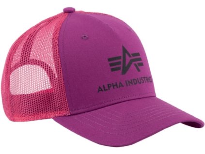 ALPHA INDUSTRIES Šiltovka Basic Trucker Cap - dark magenta (186902/677)