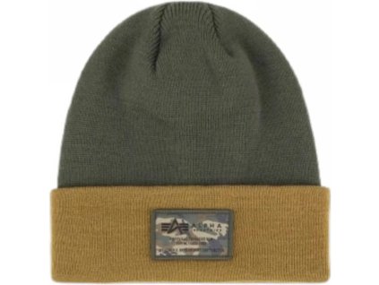 ALPHA INDUSTRIES Čiapka Crew C Label Beanie - dark olive (148912/142)