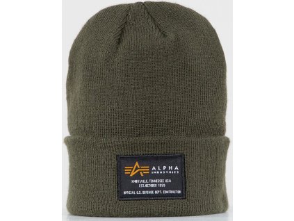 ALPHA INDUSTRIES Čiapka Crew Beanie - tmavo zelená (128924/257)