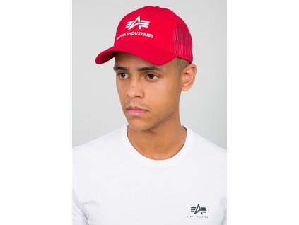 ALPHA INDUSTRIES Šiltovka Basic Trucker Cap - speed red (186902/328)