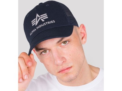 ALPHA INDUSTRIES Šiltovka Trucker Cap - modrá (186902/07)
