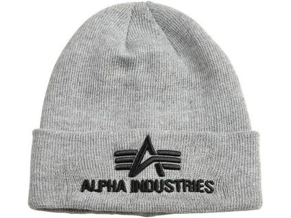 ALPHA INDUSTRIES Čiapka 3D Beanie - šedá (168910/17)