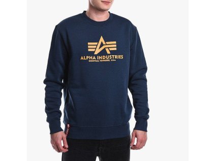 ALPHA INDUSTRIES Mikina Basic Sweater - new navy/wheat (178302/463)