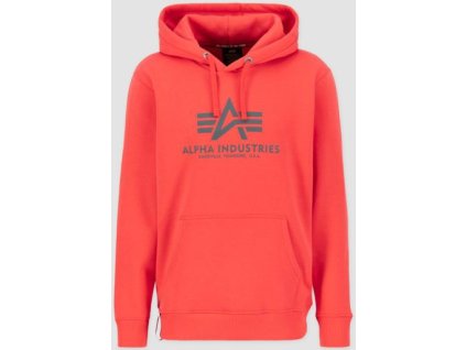 ALPHA INDUSTRIES Mikina Basic Hoody - radiant red (178312/711)