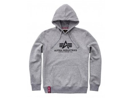 ALPHA INDUSTRIES Mikina Basic Hoody - šedá (178312/17)