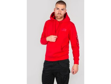 ALPHA INDUSTRIES Mikina Back Print Hoody - speed red (178318/328)