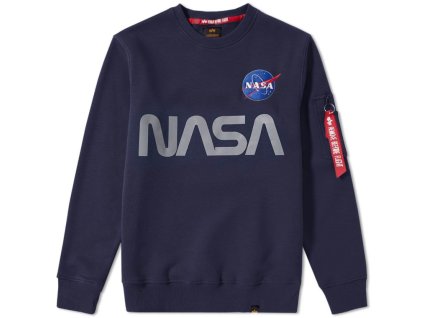 ALPHA INDUSTRIES Mikina NASA Reflective Sweater - modrá (178309/07)