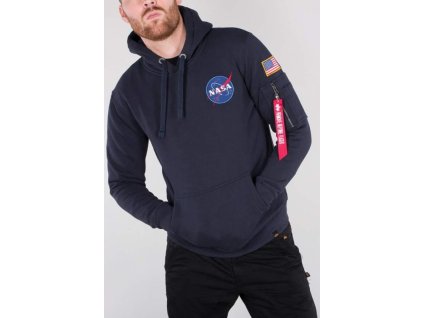 ALPHA INDUSTRIES Mikina Space Shuttle Hoody - modrá (178317/07)