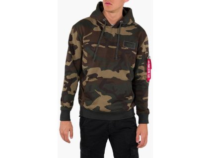 ALPHA INDUSTRIES Mikina Back Print Hoody - woodland camo 65 (178318C/408)