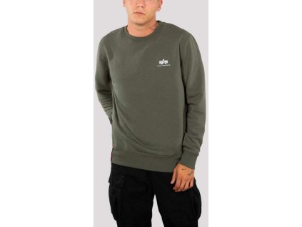 ALPHA INDUSTRIES Mikina Basic Sweater Small Logo - dark olive (188307/142)