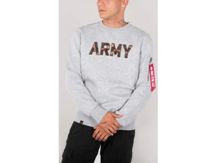 ALPHA INDUSTRIES Mikina Army Camo Sweater - šedá (188304/17)