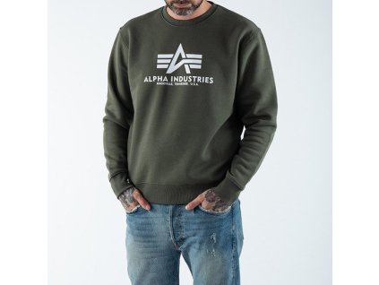 ALPHA INDUSTRIES Mikina Basic Sweater - dark olive (178302/142)