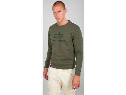 ALPHA INDUSTRIES Mikina Basic Sweater - dark olive/olive (178302/482)
