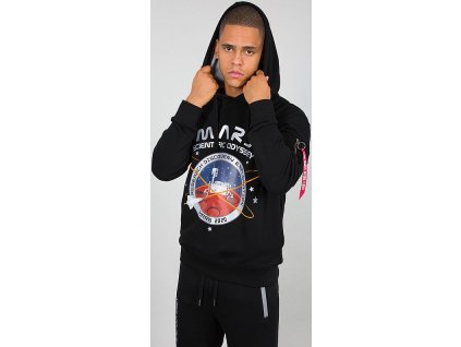 ALPHA INDUSTRIES Mikina Mission To Mars Hoody - čierna (126330/03)