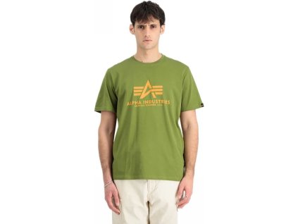 ALPHA INDUSTRIES Tričko BASIC - moss green (100501/714)
