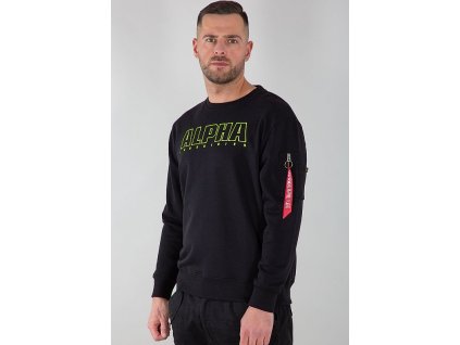 ALPHA INDUSTRIES Mikina Alpha Embroidery - čierna (116312/03)