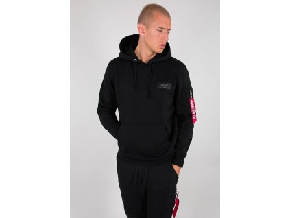 ALPHA INDUSTRIES Mikina Back Print Hoody Camo Print - čierna/woodland (178318CP/380)