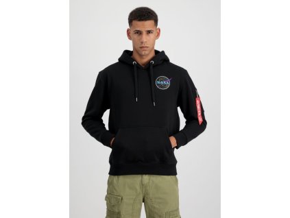 ALPHA INDUSTRIES Mikina Dark Side - black neon purple (108337/556)