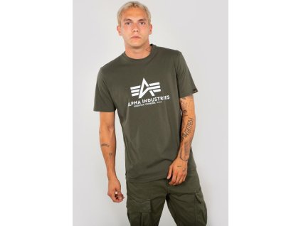 ALPHA INDUSTRIES Tričko BASIC - dark olive (100501/142)
