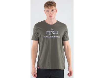 ALPHA INDUSTRIES Tričko Basic T Embroidery - dark olive (118505/142)