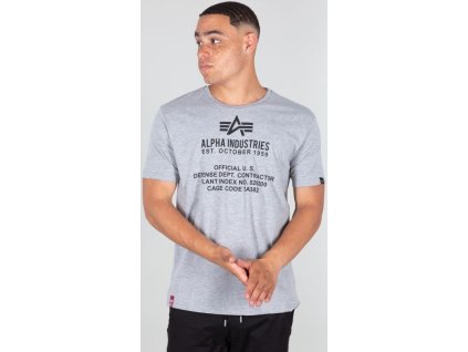 ALPHA INDUSTRIES Tričko Fundamental T - grey heather (118509/17)