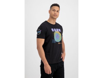 ALPHA INDUSTRIES Tričko Dark Side - black neon purple (108510/556)