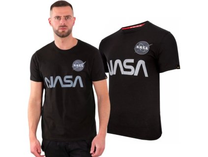 ALPHA INDUSTRIES Tričko NASA Reflective T - black (178501/03)