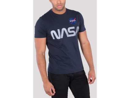 ALPHA INDUSTRIES Tričko NASA Reflective T - modré (178501/07)