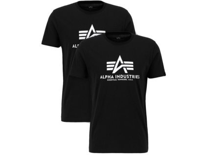 ALPHA INDUSTRIES Tričko BASIC 2 Pack - black (106524/03)