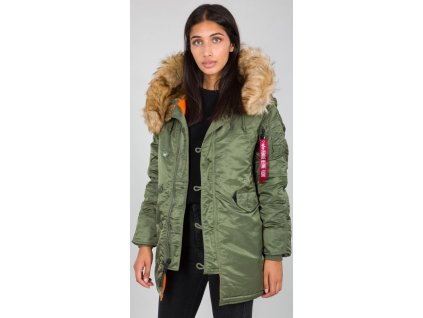 ALPHA INDUSTRIES Dámska bunda N3B VF 59 - sage green (113007/01)